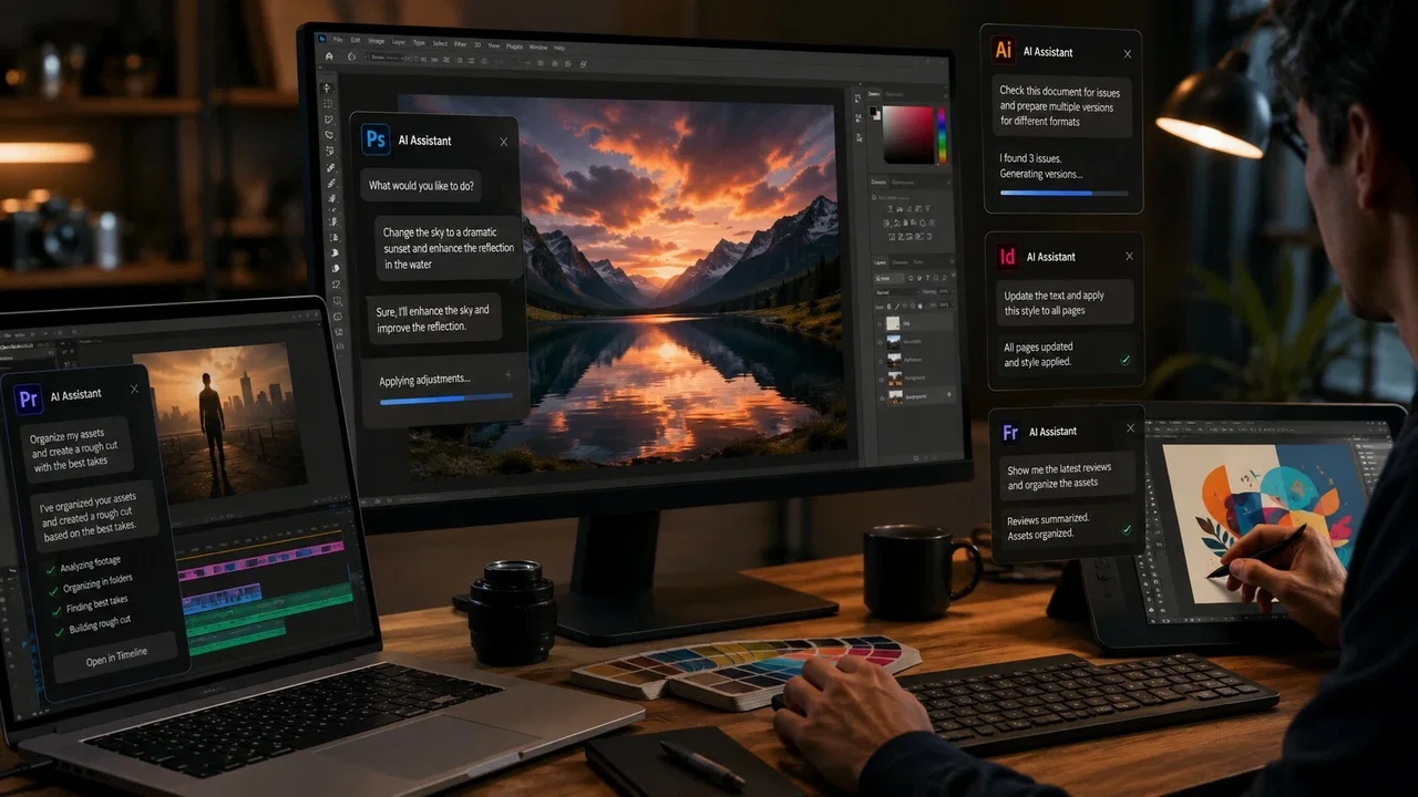 Adobe porta assistenti AI dentro Photoshop e Premiere