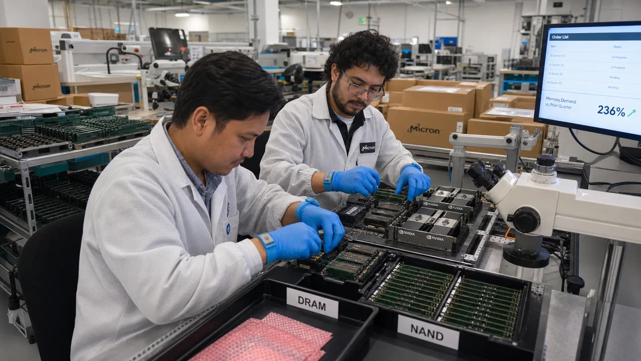 Micron vola del 236% con la corsa alla memoria AI