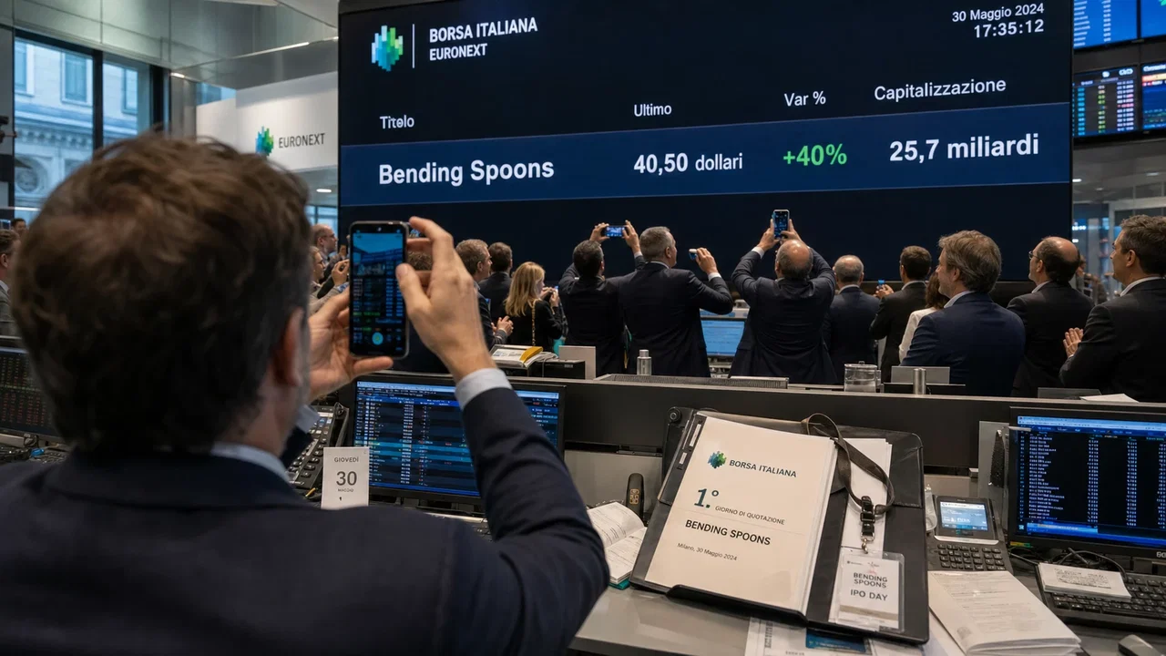 Bending Spoons vola al debutto in Borsa e vale 25,7 miliardi