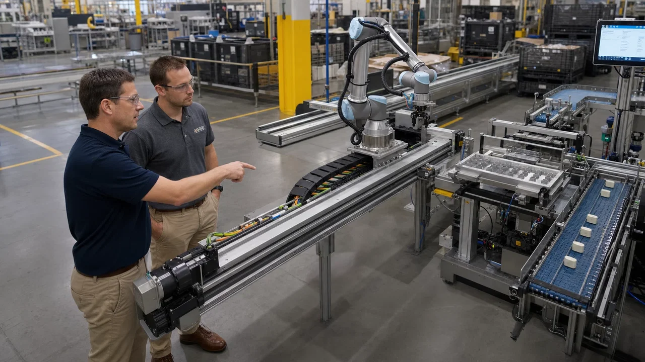 Un solo cobot per più postazioni: la fabbrica diventa modulare