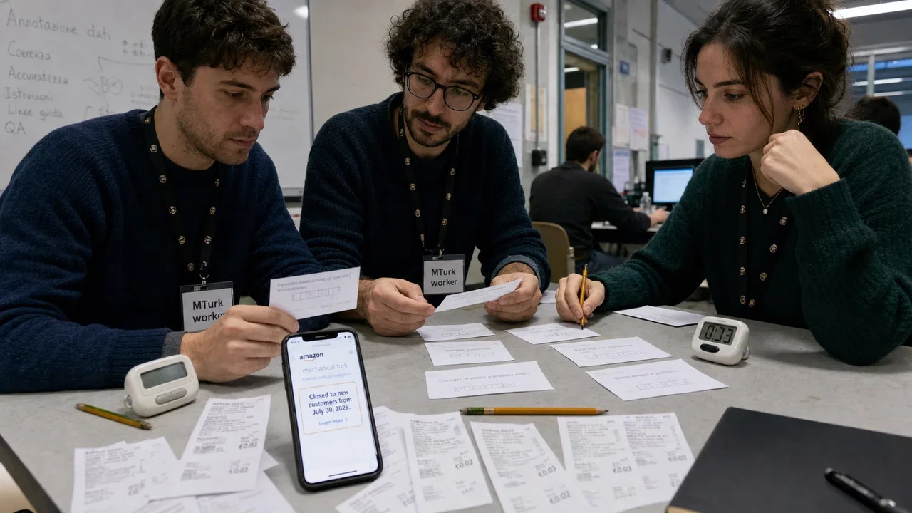 Amazon chiude Mechanical Turk ai nuovi clienti