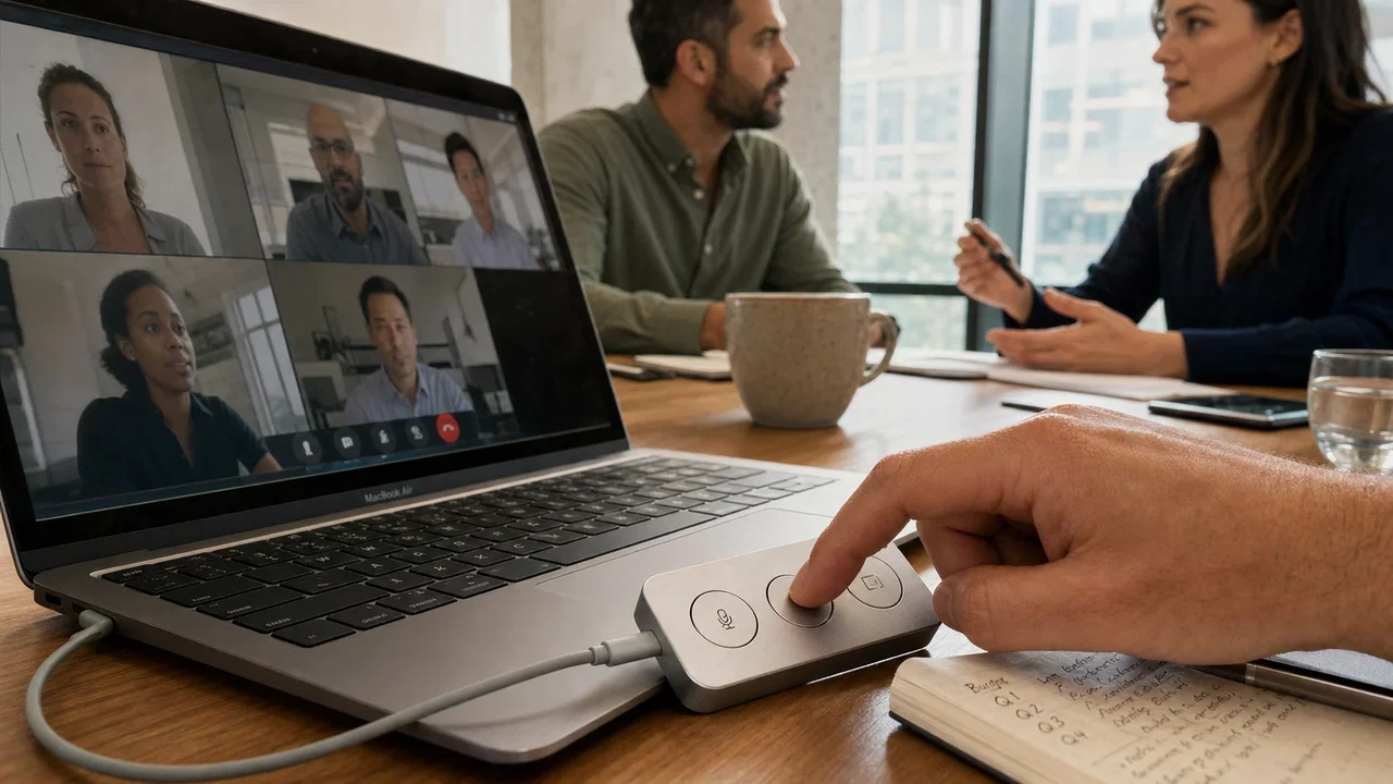Dune controlla meeting e app con tre tasti per Mac