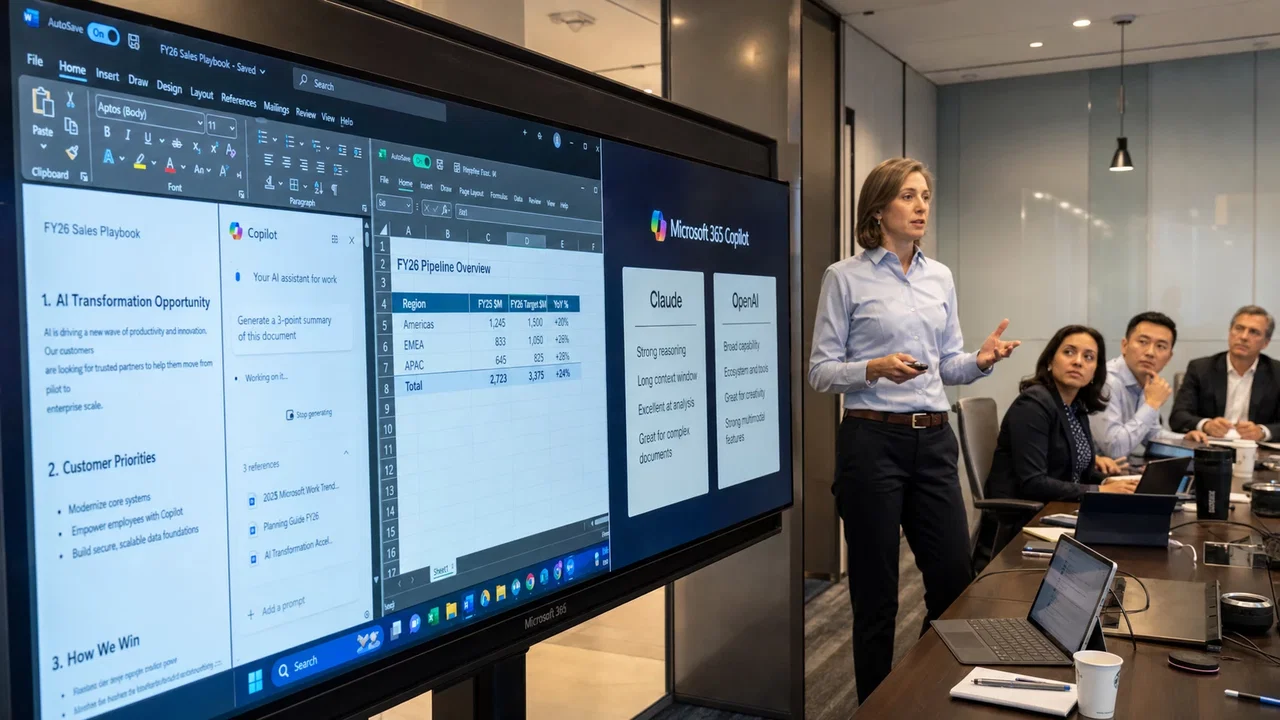Microsoft addestra i venditori contro OpenAI e Anthropic