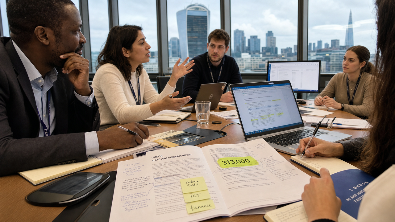 A Londra 313.000 posti sono esposti all’AI generativa