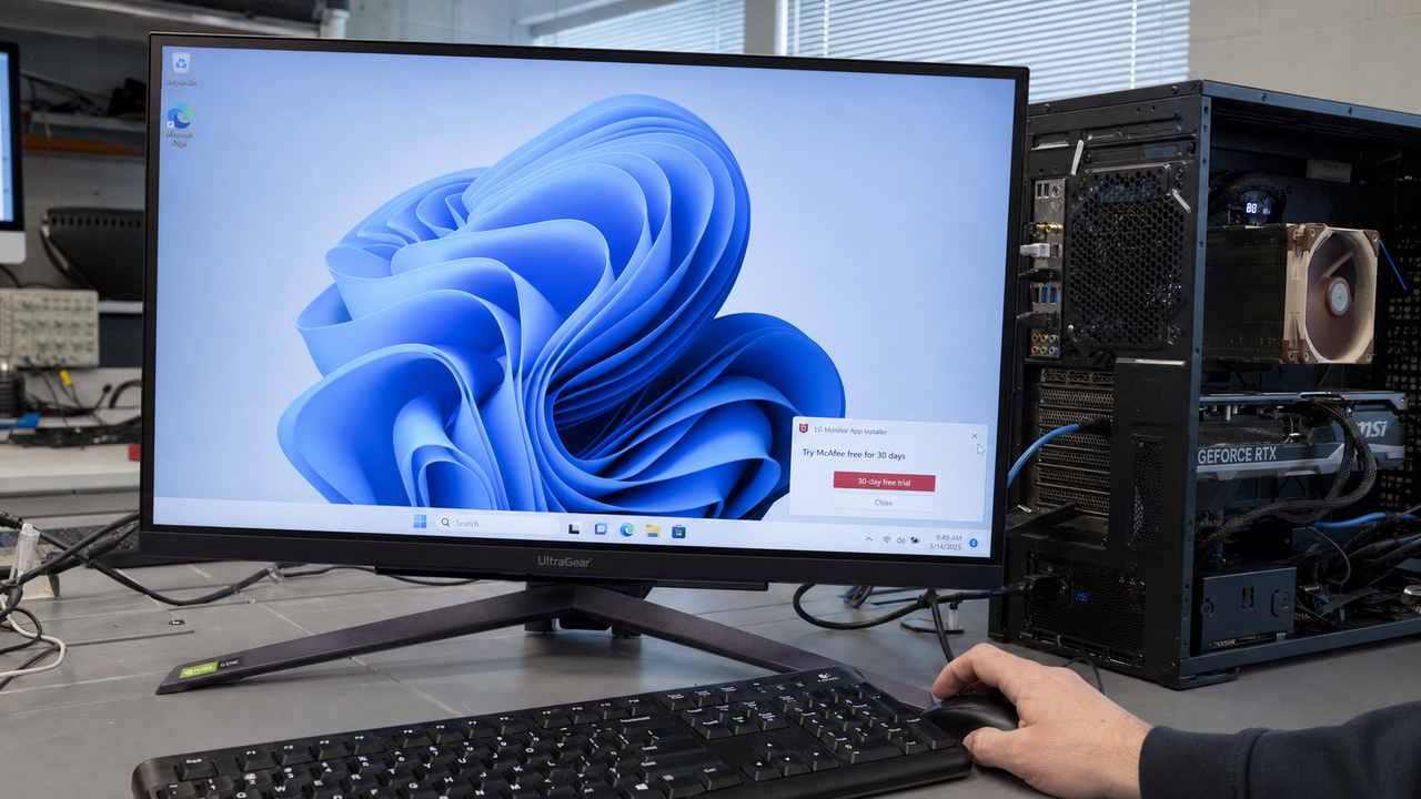 Microsoft ferma i popup McAfee dei monitor LG