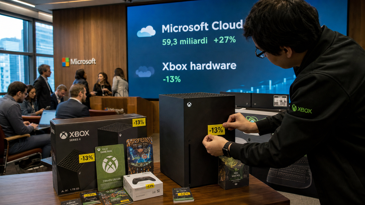 Microsoft vola nel cloud e nell’AI, Xbox arretra