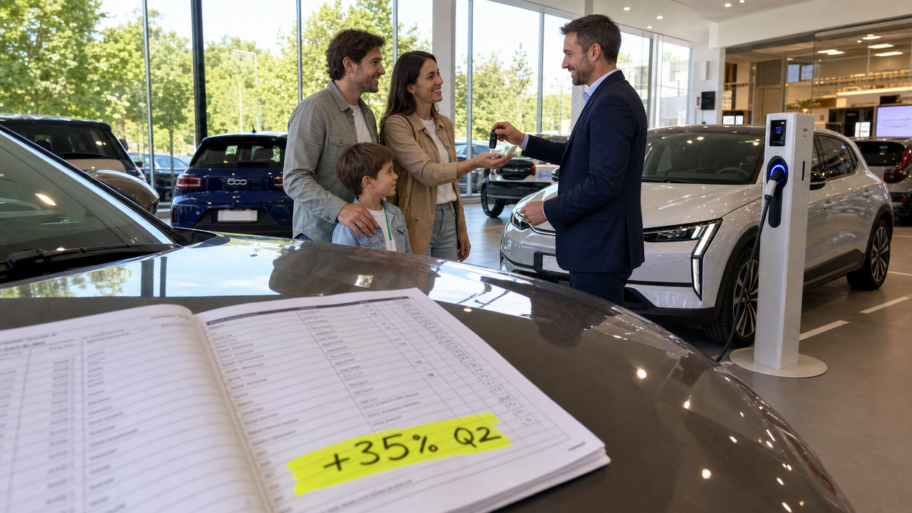 Le auto elettriche ripartono, vendite a +35% nel Q2