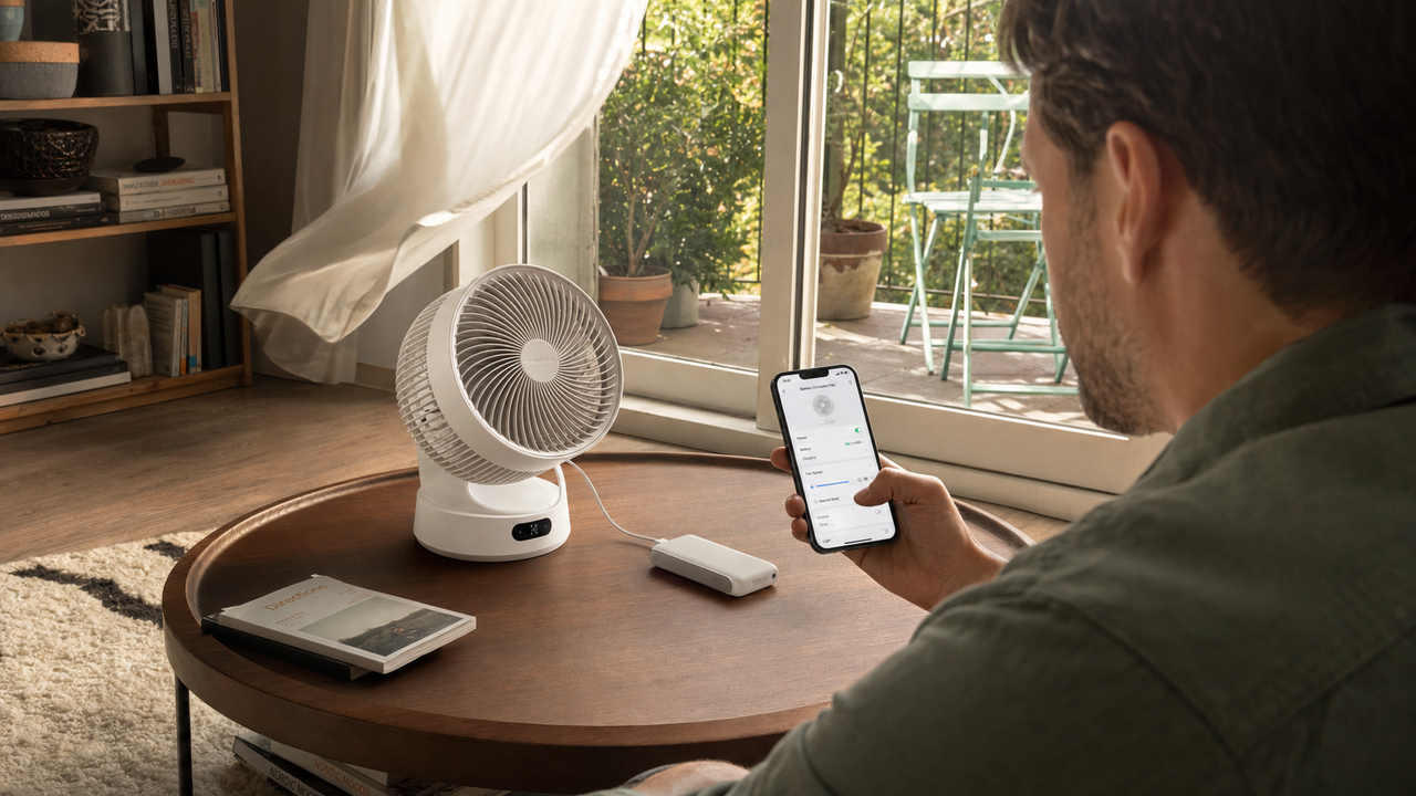 SwitchBot lancia il ventilatore Matter con 70 ore di autonomia
