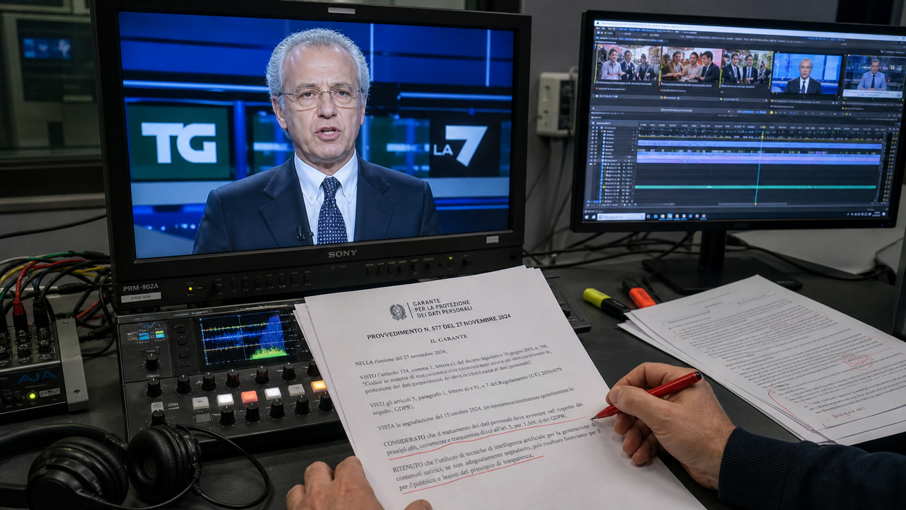 Il Garante blocca i deepfake di Mentana su Striscia