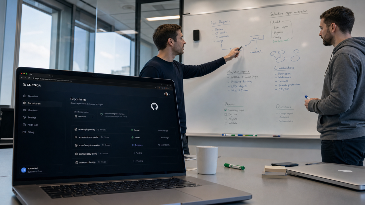 Cursor sfida GitHub e lancia la piattaforma Origin