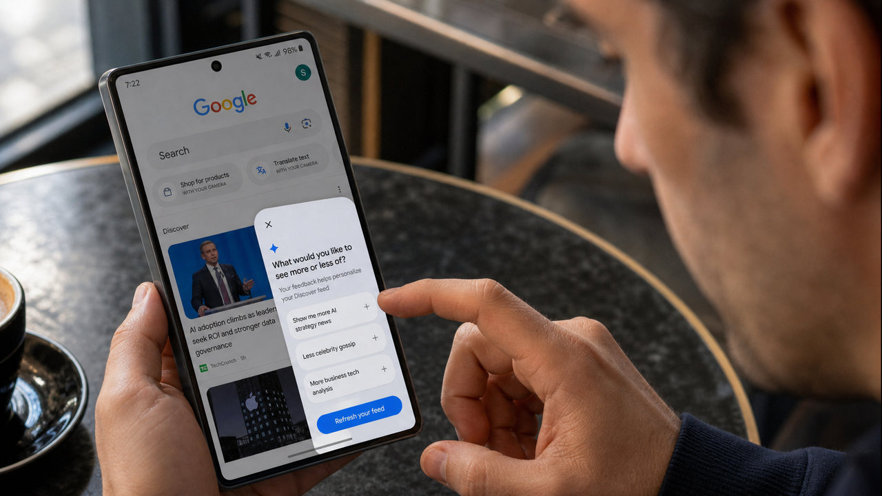 Google trasforma Discover con un chatbot per il feed