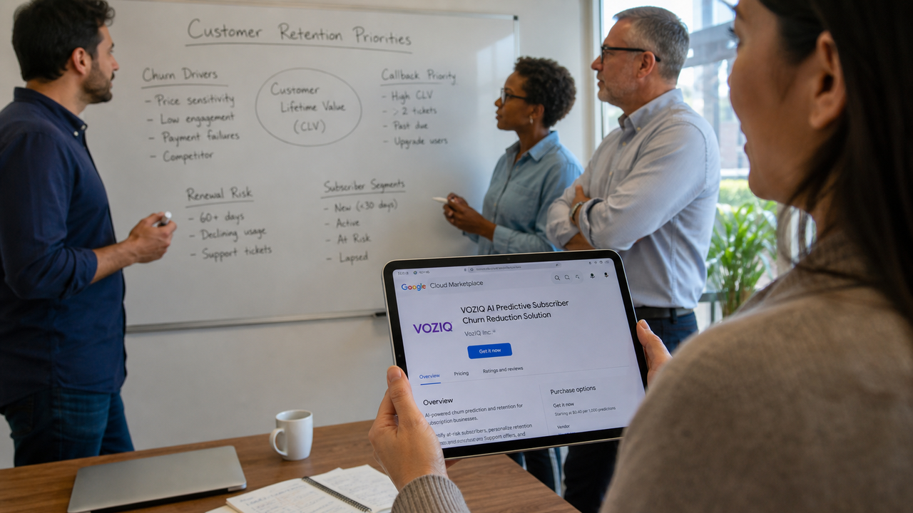 VOZIQ porta l’AI anti-churn su Google Cloud Marketplace