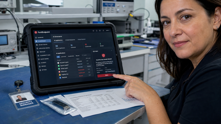 Fortinet integra governance AI e DLP in FortiEndpoint