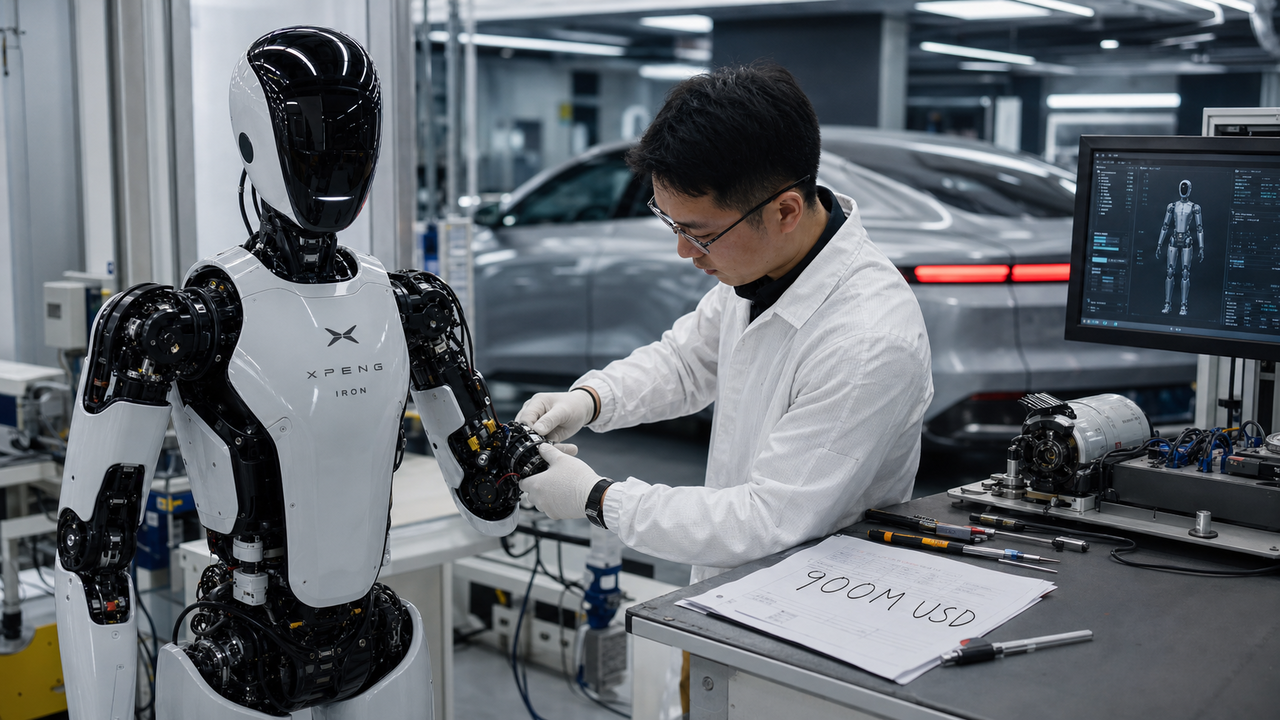 Xpeng raccoglie 900 milioni per i robot umanoidi