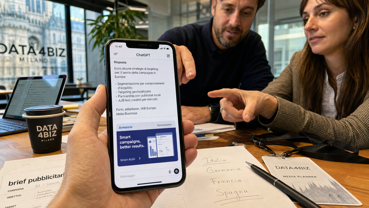 OpenAI porta la pubblicità su ChatGPT in Italia