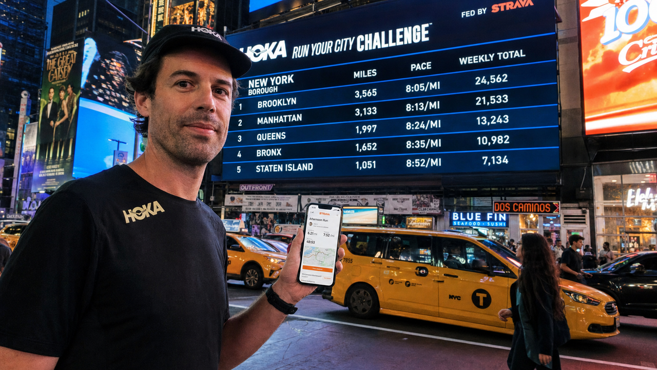 HOKA trasforma le corse di New York in una sfida su Strava