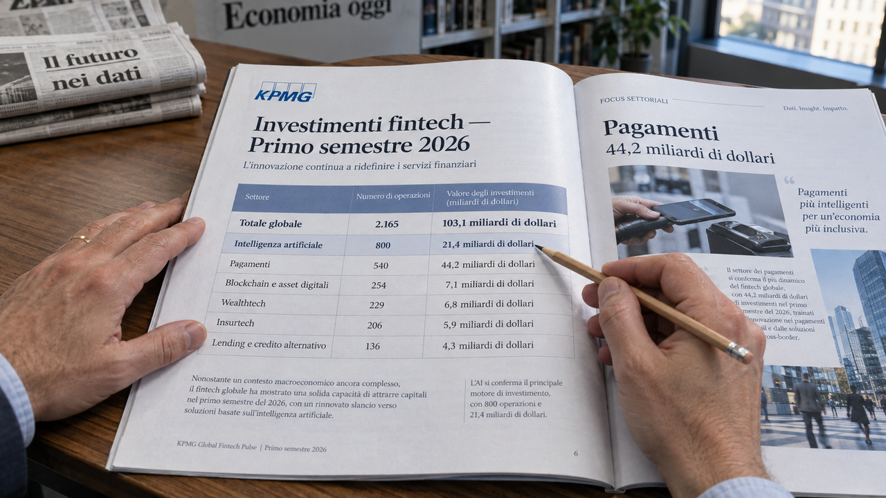 Il fintech attira 103,1 miliardi, l'AI ne raccoglie 21,4