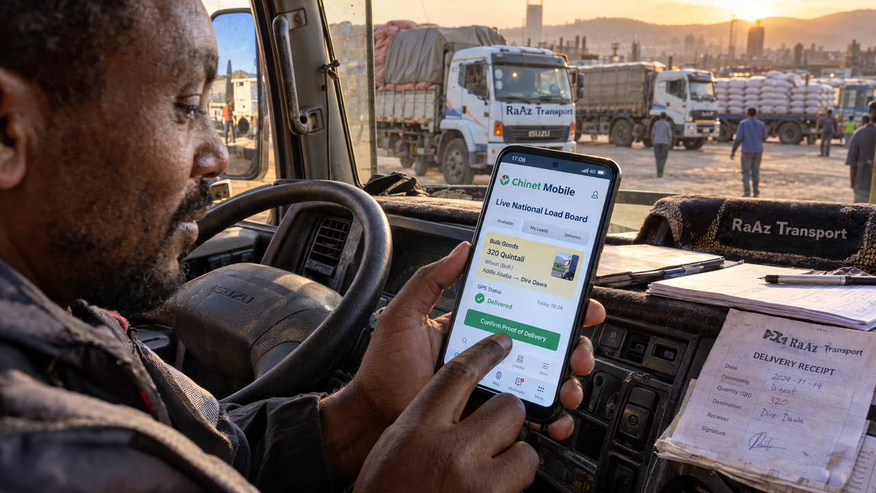 Chinet digitalizza il trasporto merci in Etiopia