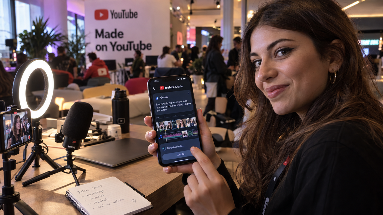 YouTube porta Gemini nel montaggio degli Shorts