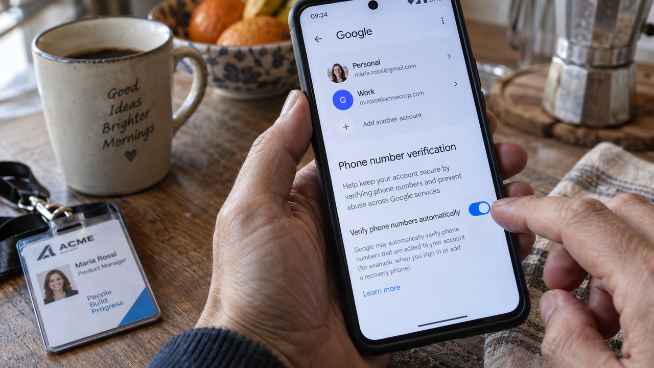 Google collega il numero a tutti gli account su Android