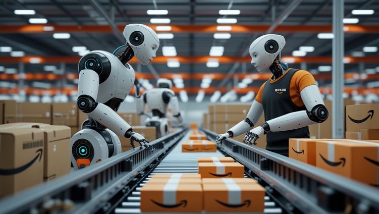 Robot vs umani: Amazon raggiunge la parità