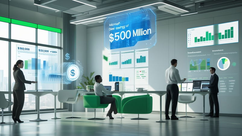 Microsoft: l'AI fa risparmiare 500 milioni di dollari
