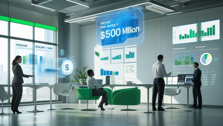 Microsoft: l'AI fa risparmiare 500 milioni di dollari