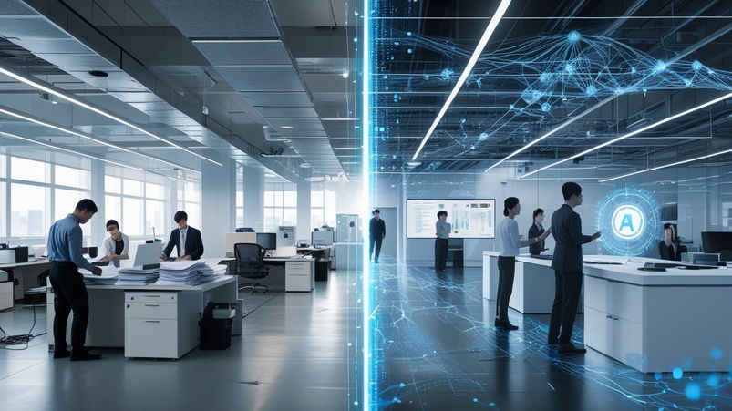 AI trasforma uffici: dal digitale al fisico