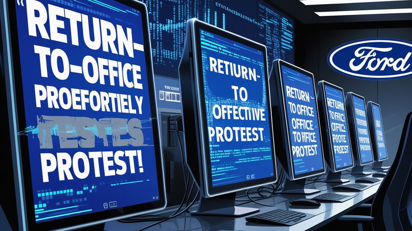Ford hackerate: slogan anti-rientro su schermi CEO