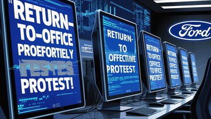 Ford hackerate: slogan anti-rientro su schermi CEO