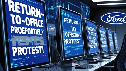 Ford hackerate: slogan anti-rientro su schermi CEO